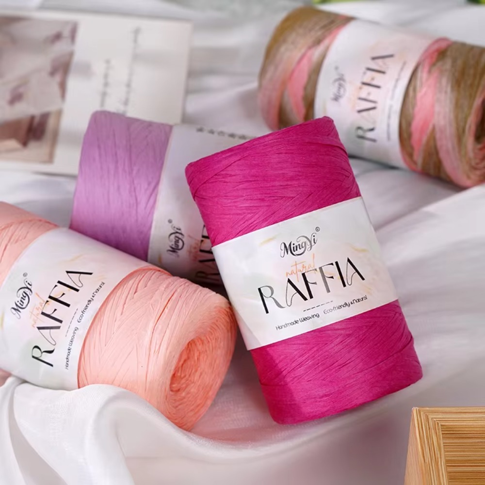 DIY Multi-Colored Raffia Yarn  - огляд і ціна Crochet Bag Raffia