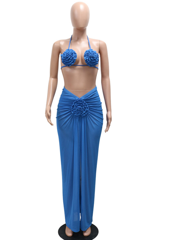 Beyprern Women's Royal Blue 3D - огляд і ціна Swimsuit Bikini Ruched