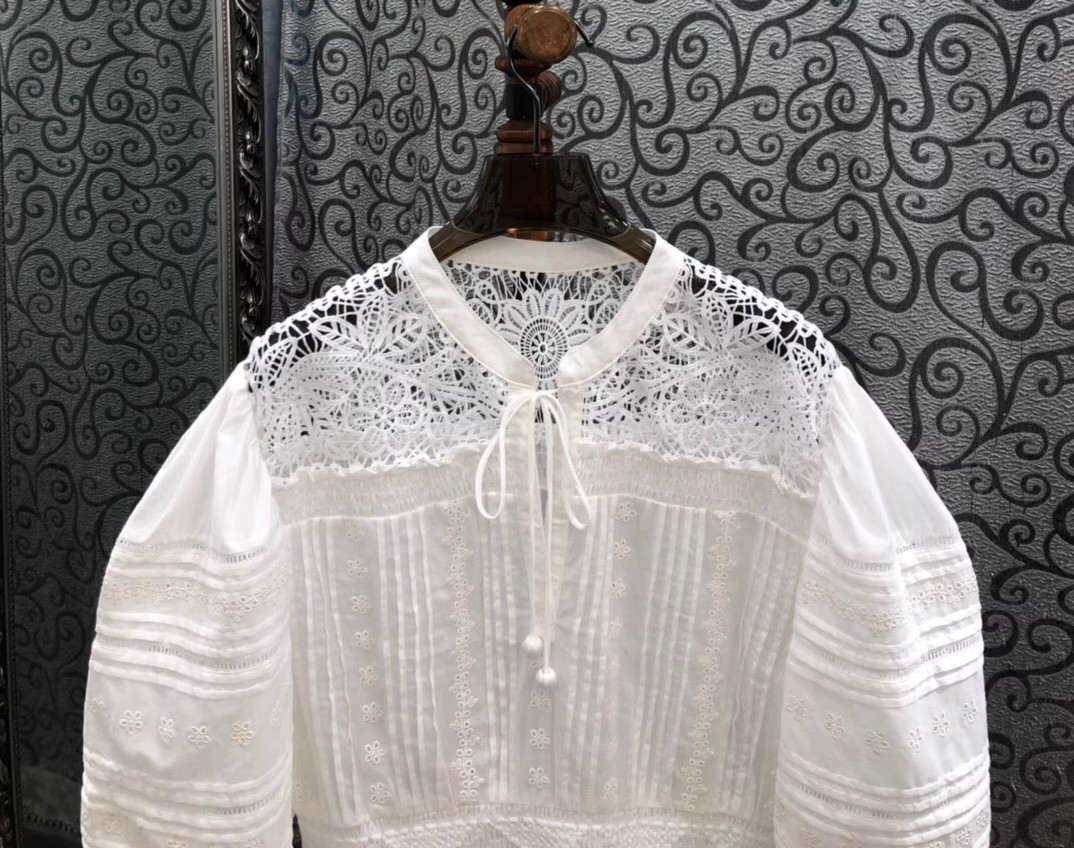 100%Cotton Blouse Shirt 2025 S - огляд і ціна Crop Top Crochet