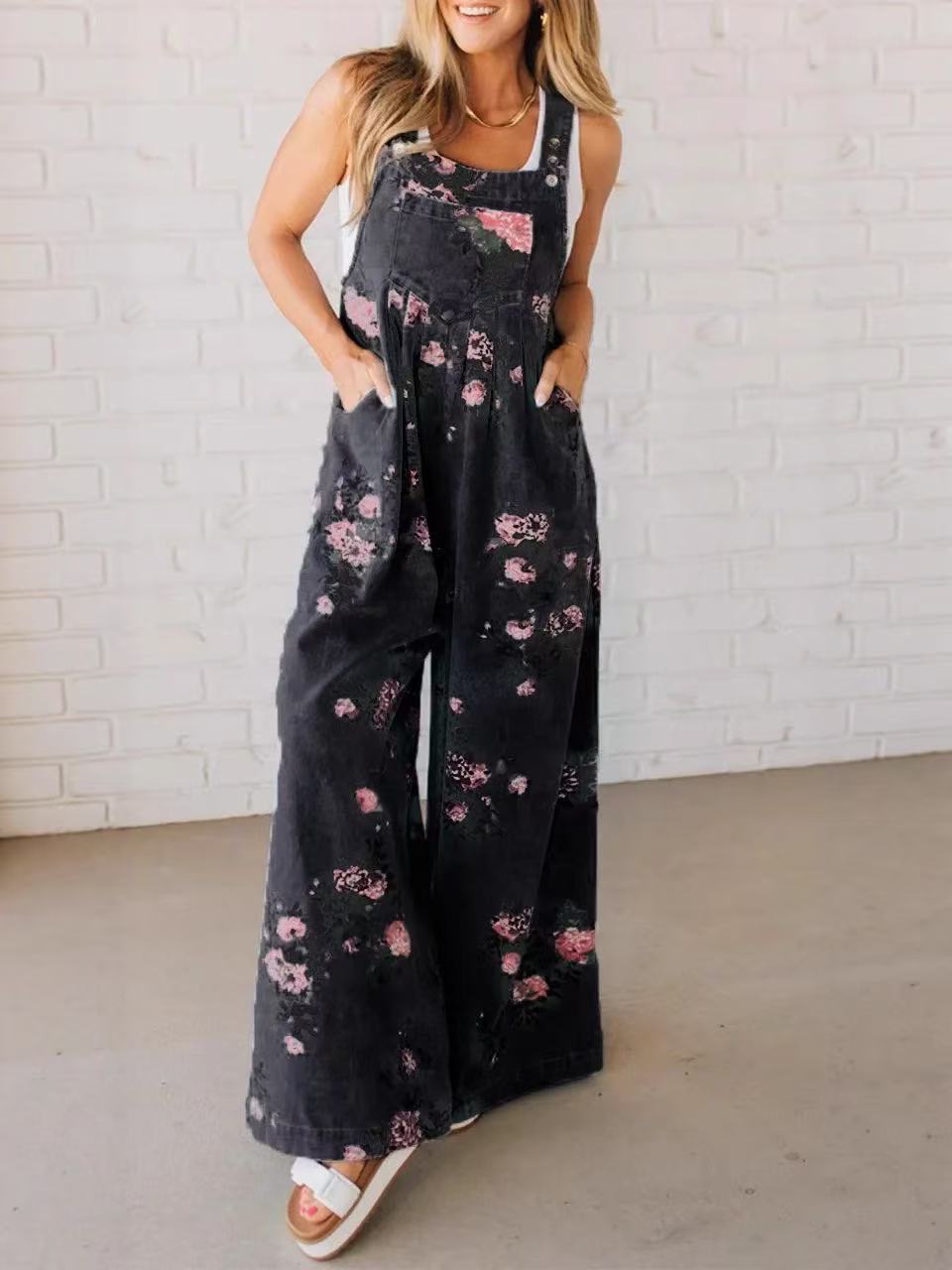 2025 Summer New Style Casual W - огляд і ціна Romper Floral Print