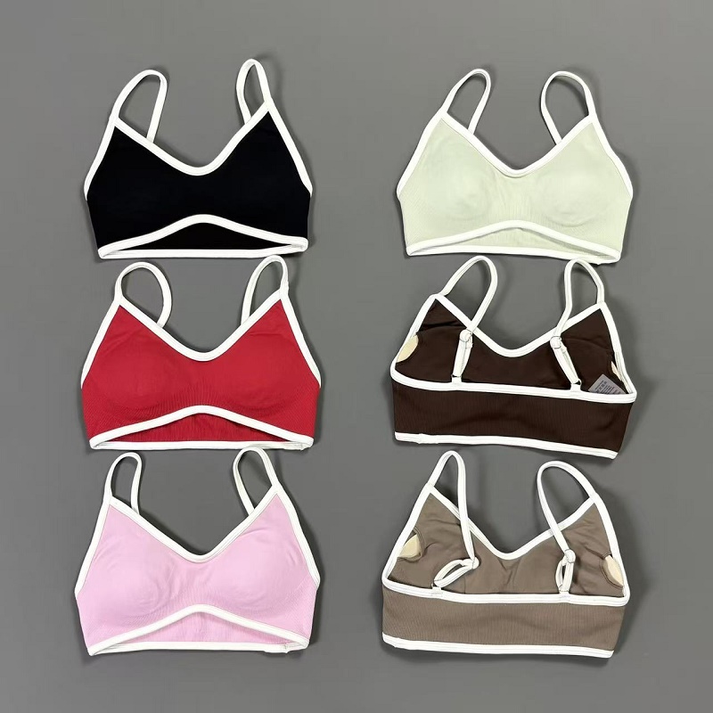 Women Contrastline Yoga Bra V  - огляд і ціна Crop Top Crochet