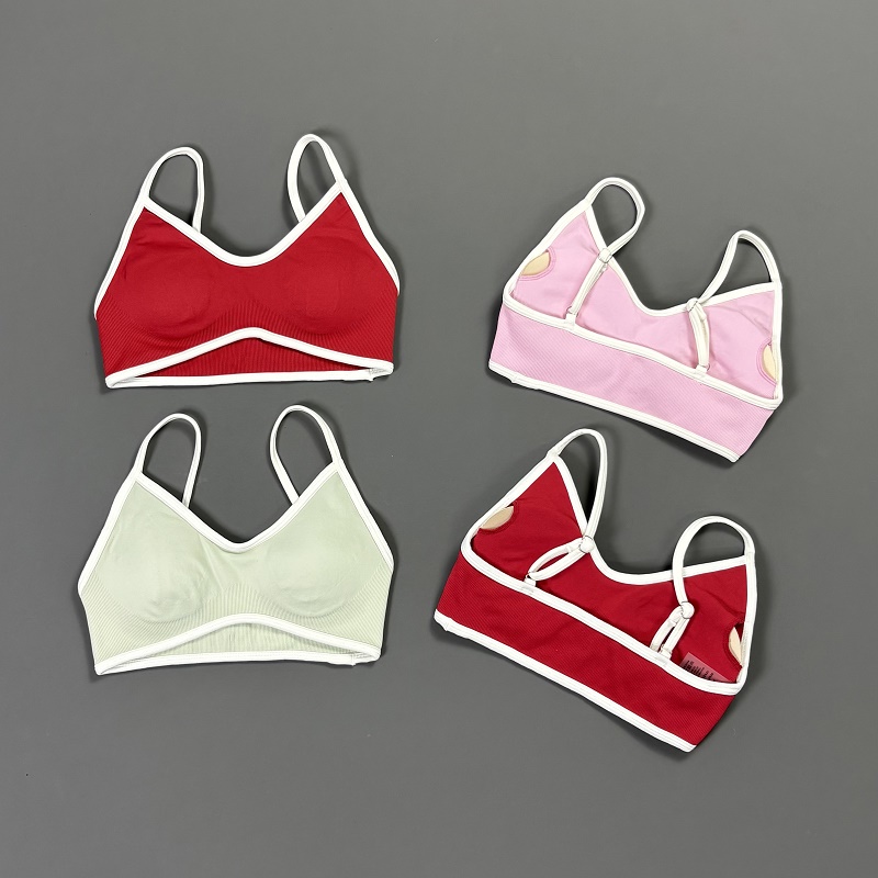Women Contrastline Yoga Bra V  - огляд і ціна Crop Top Crochet