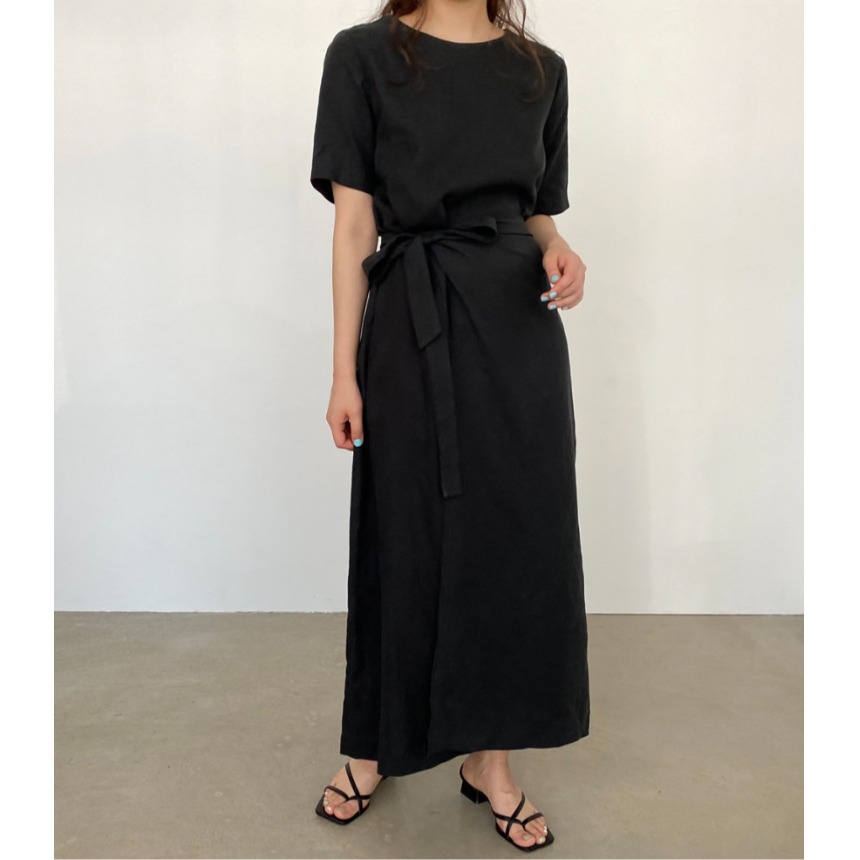 Elegant Cotton Linen Wrap Dres - огляд і ціна Linen Dress Wrap