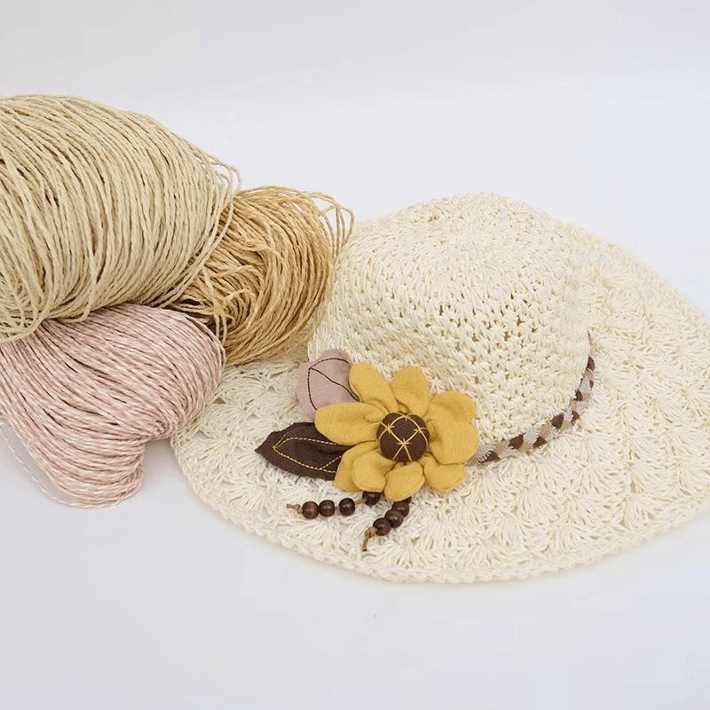 200g 2ply Cotton Raffia Yarn f - огляд і ціна Crochet Bag Raffia