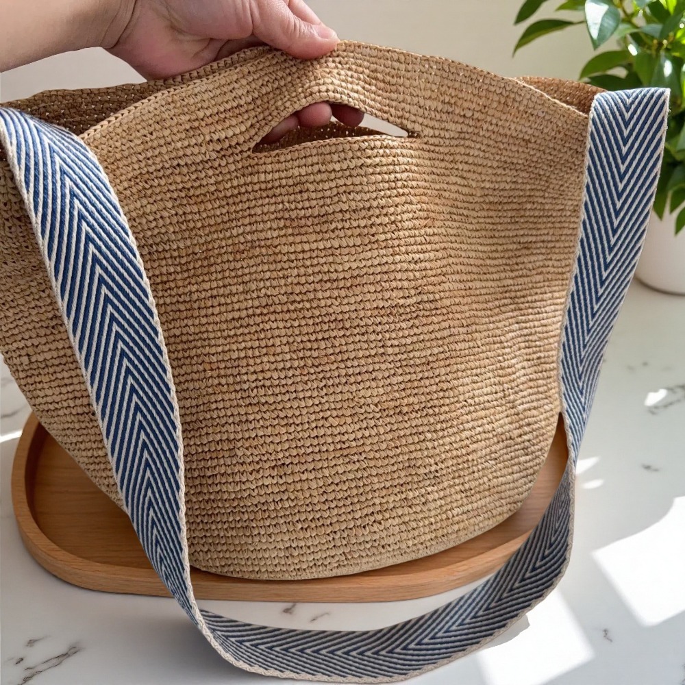 New Raffia Rainbow Bucket Bag  - огляд і ціна Crochet Bag Raffia