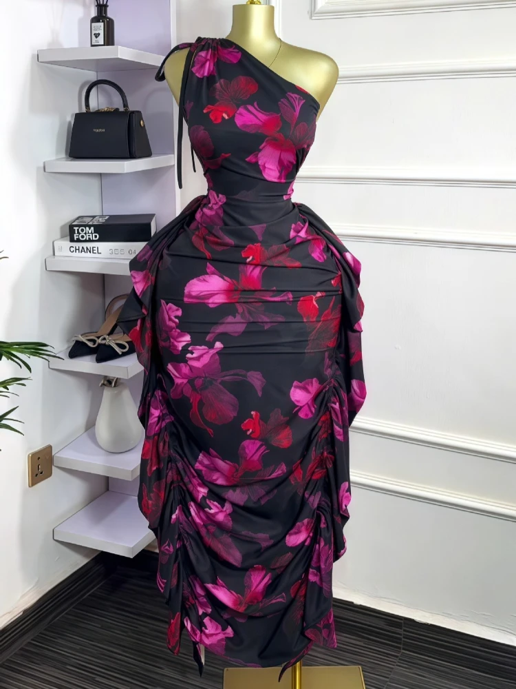 Women Floral Printed One Shoul - огляд і ціна Midi Skirt Floral