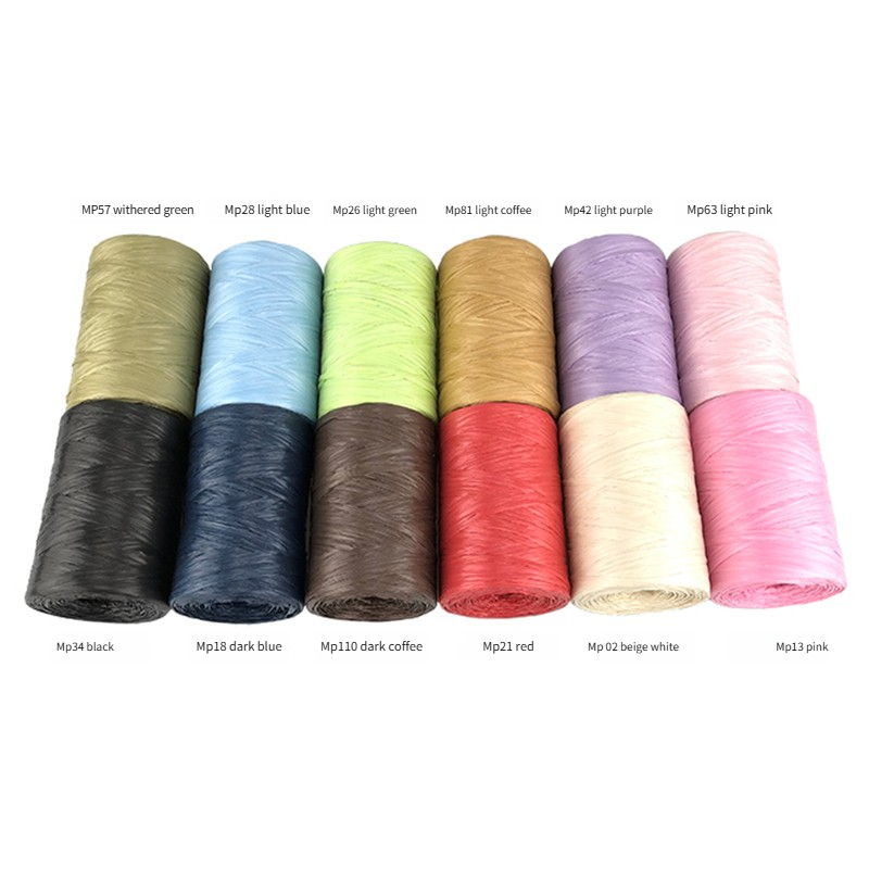 100g/pcs Flat Raffia Paper Yar - огляд і ціна Crochet Bag Raffia
