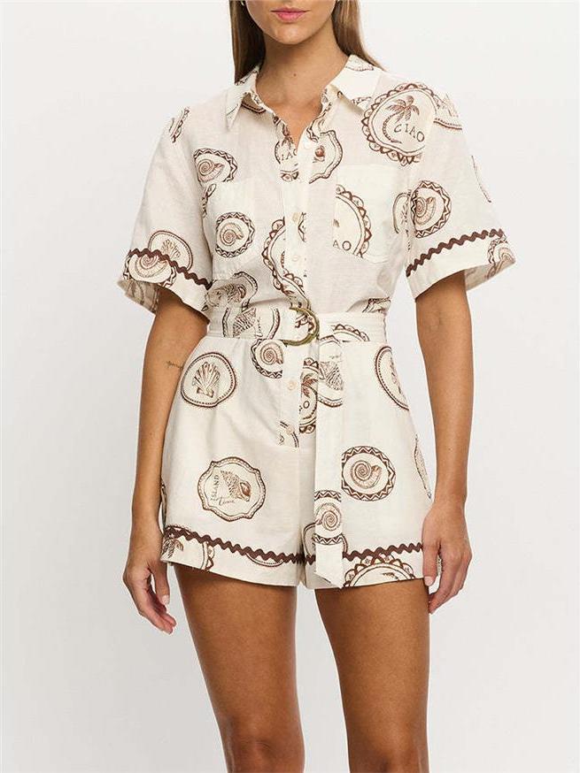 Elegant Floral Print Linen Wra - огляд і ціна Linen Dress Wrap