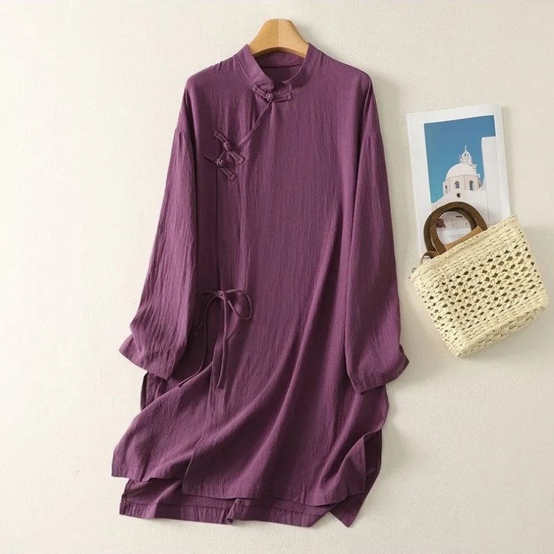 Women's Chinese Style Frog But - огляд і ціна Linen Dress Wrap
