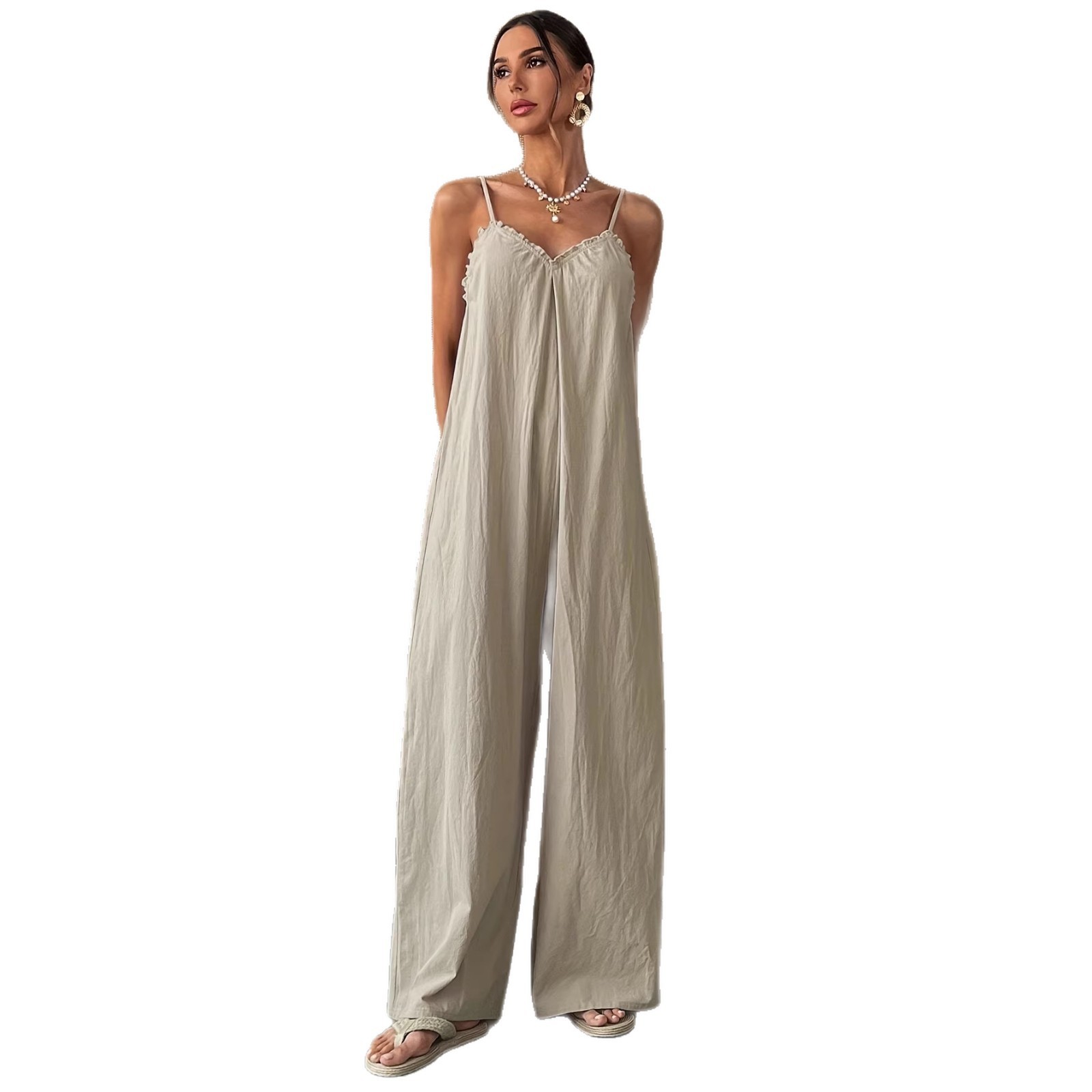 Summer Woman Jumpsuit Sleevele - огляд і ціна Jumpsuit Linen Relaxed