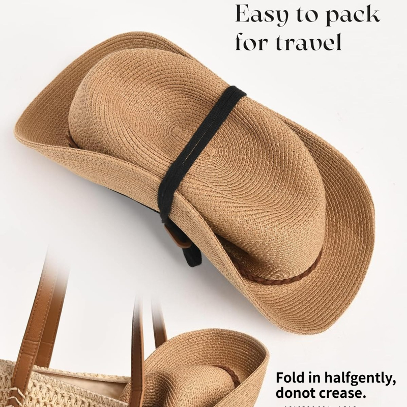 1pc Summer Straw Beach Sun Hat - огляд і ціна Hat Floppy Wide