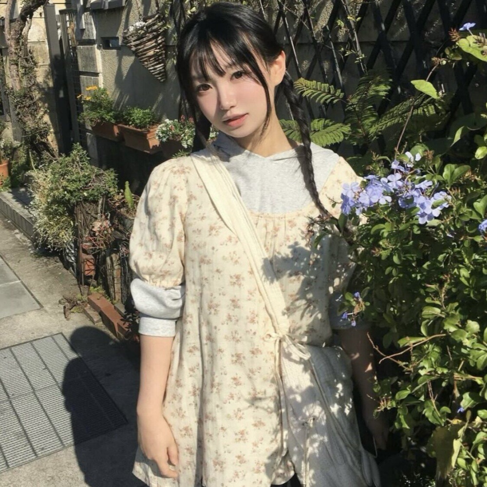 Retro Japanese Floral Print Bu - огляд і ціна Romper Floral Print