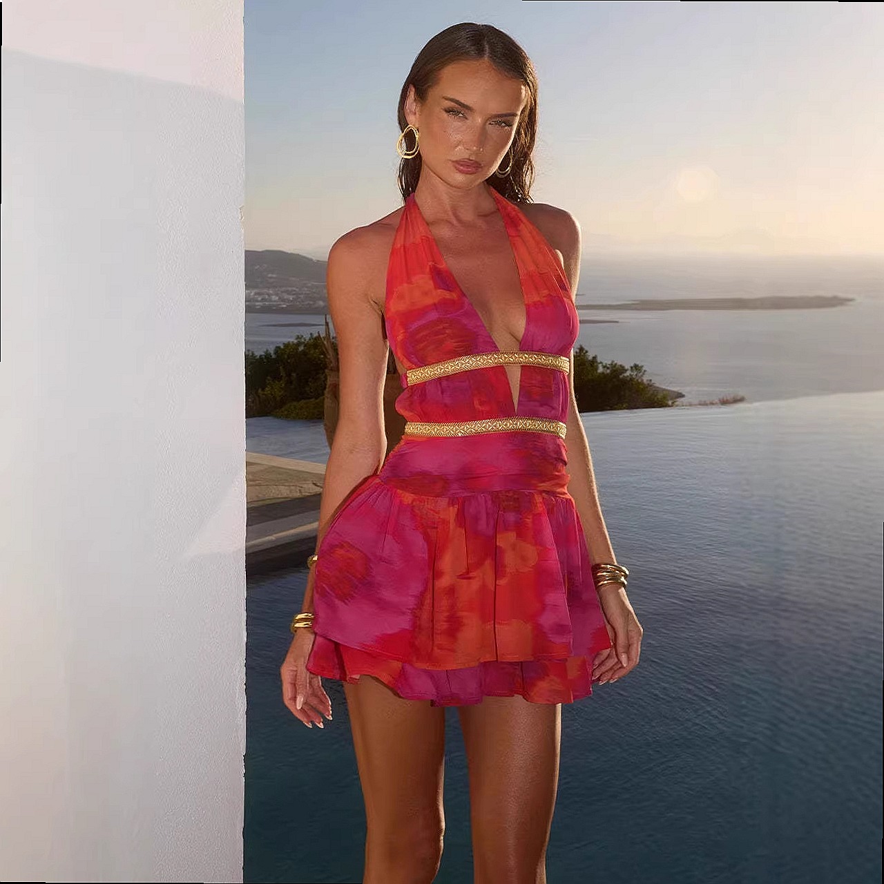 Sexy Backless Halter Dress Sum - огляд і ціна Maxi Dress Halter