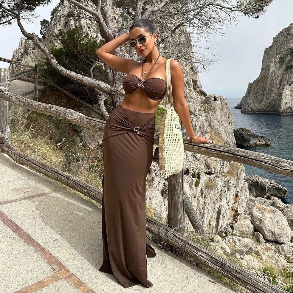 Women Sleeveless Tankini Bikin - огляд і ціна Swimsuit Bikini Ruched