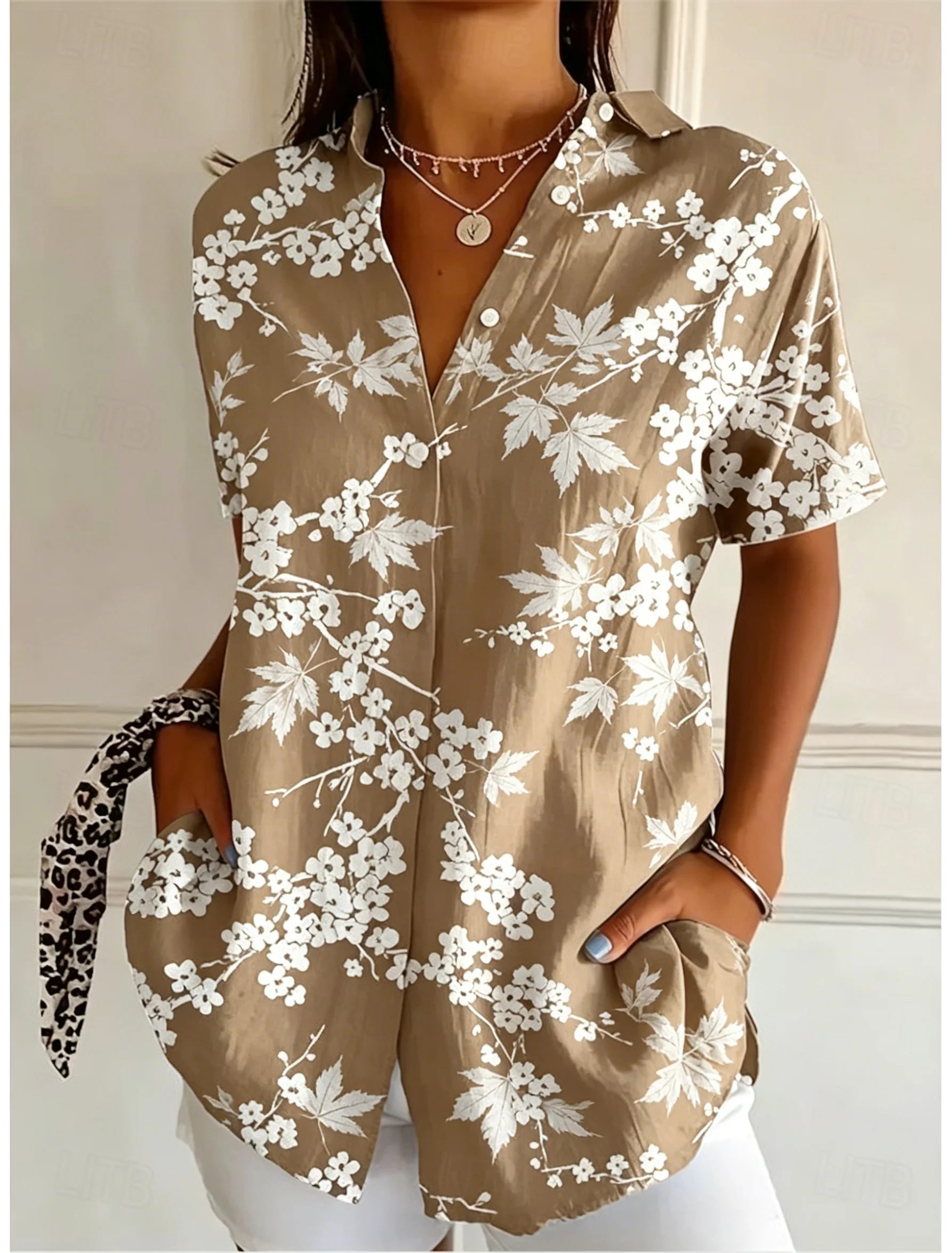 Women's Short Sleeve Floral Pr - огляд і ціна Romper Floral Print