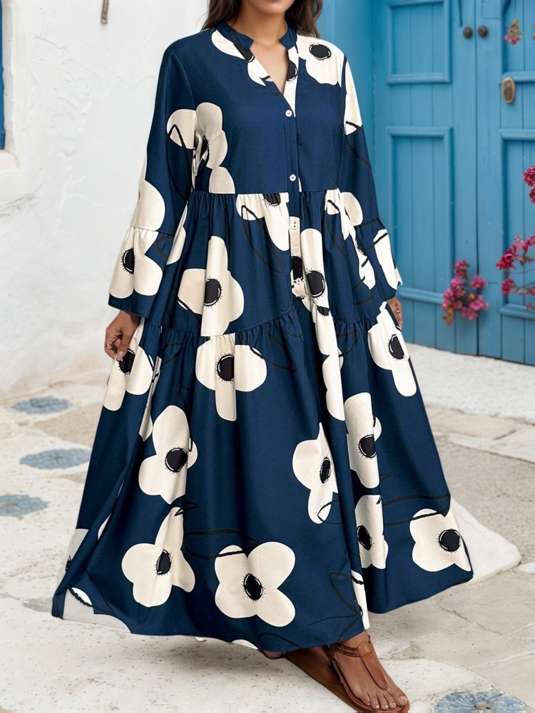 XL-4XL Plus Size Clothes Dress - огляд і ціна Midi Skirt Floral