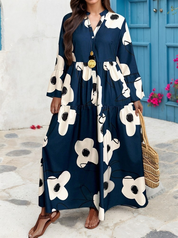 XL-4XL Plus Size Clothes Dress - огляд і ціна Midi Skirt Floral